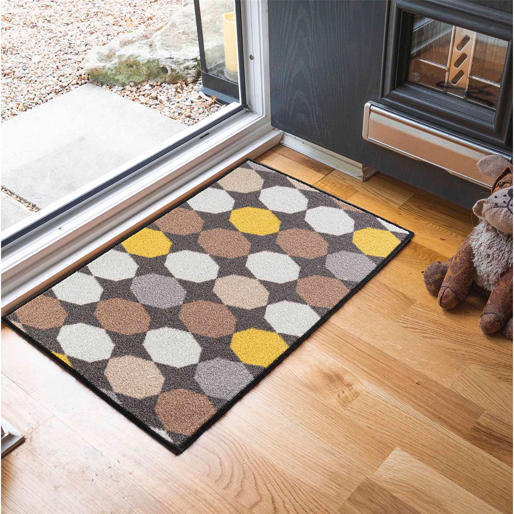 Desire Rugs Havana Gold Oval Anti Slip Door Mat 80 x 50cm Image 2