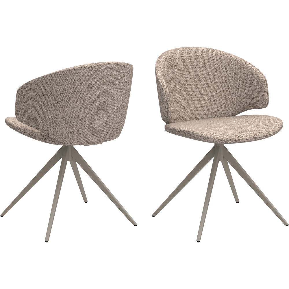 Florence Ella Beige Swivel Dining Chair Image 4
