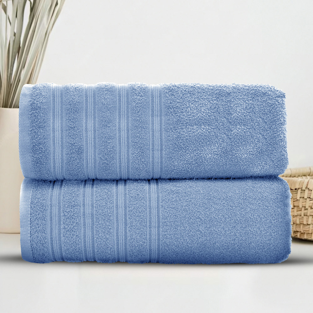 Velosso Hampi Cotton Blue Jumbo Sheet Set of 2 Image 2