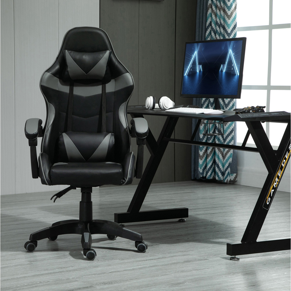 Grey Tilt and Swivel Computer Chair Image 2