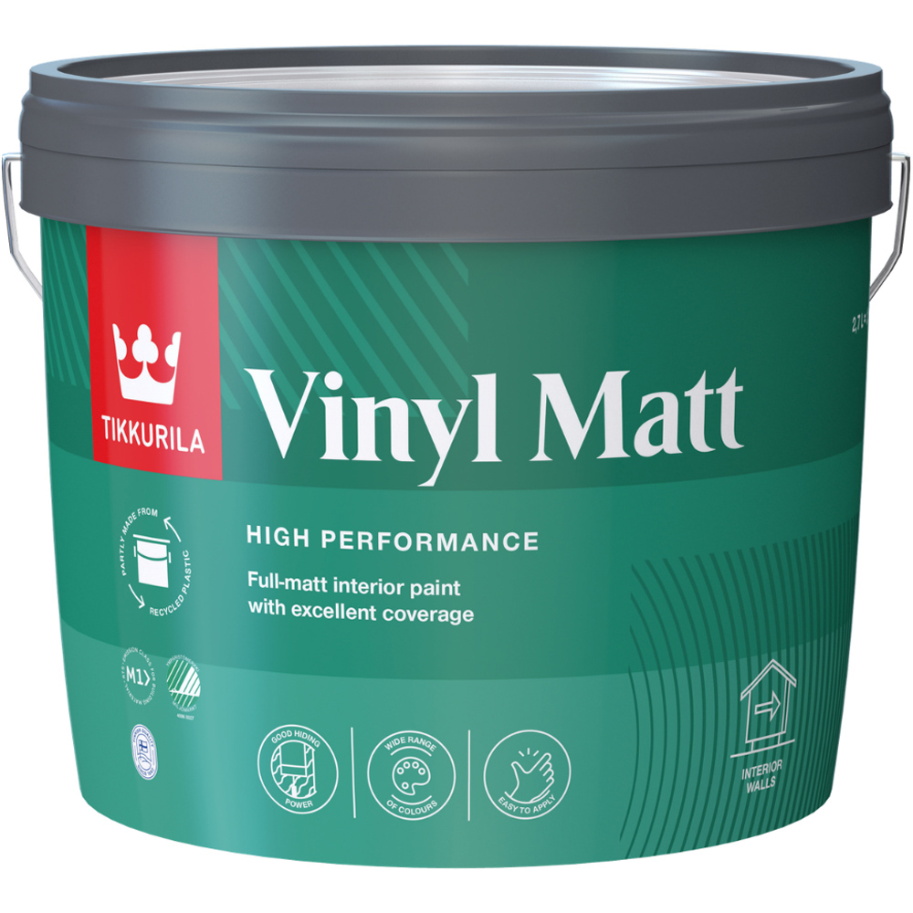 Tikkurila Vinyl Matt Flannel J446 Walls and Ceilings High-Opacity Matt Emulsion 3L Image 2