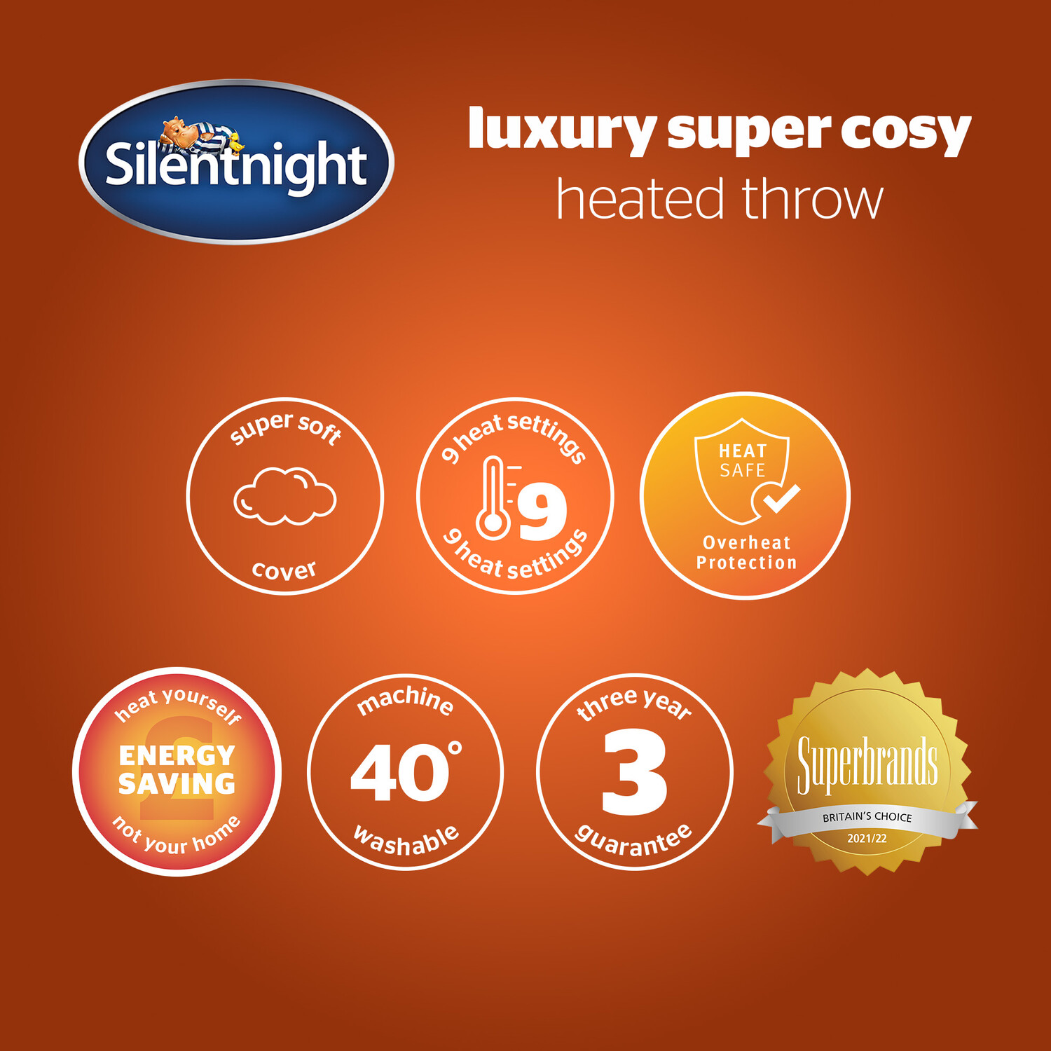 Silentnight Super Cosy Heated Throw Grey Image 8