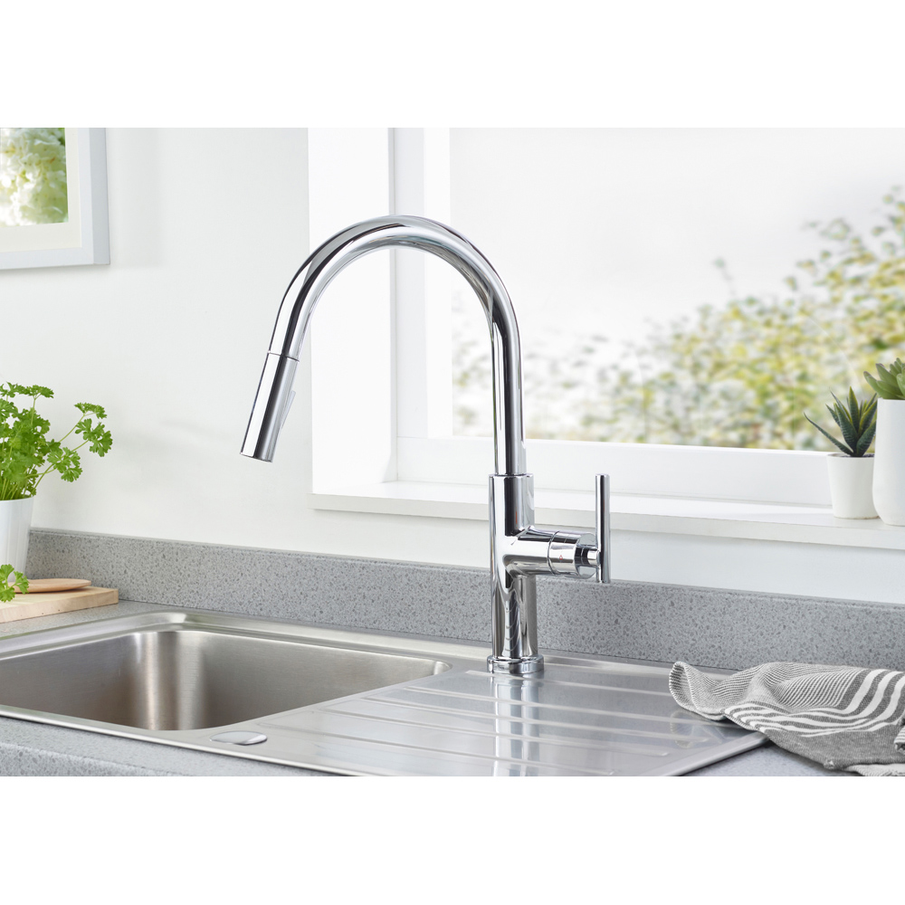 Bristan Jule Chrome Pull Out Kitchen Mono Sink Mixer Tap Image 7