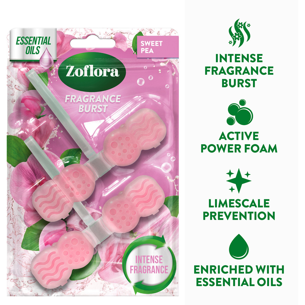 Zoflora Fragrance Burst Sweet Pea Rim Bloack 48g 2 Pack Image 2