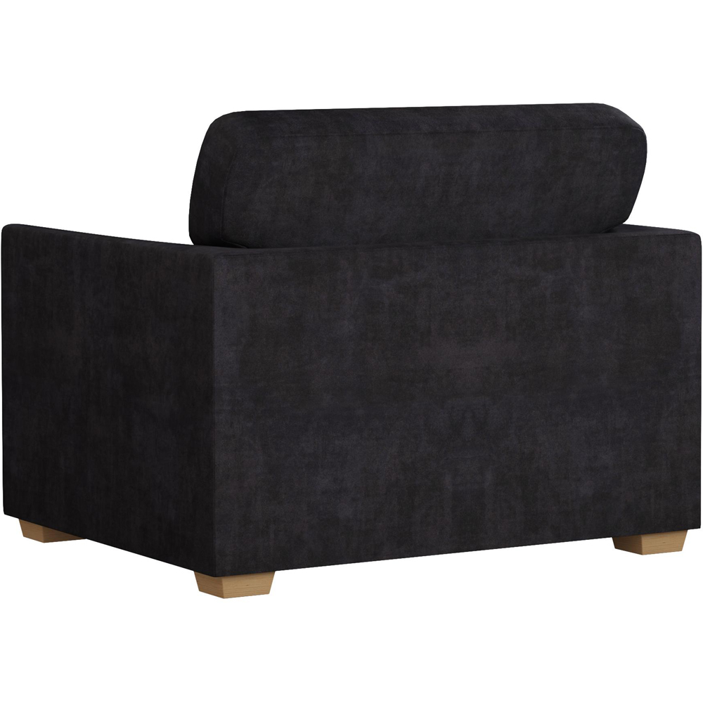Modo Ebony Plush Velvet Fixed Back Armchair Image 5
