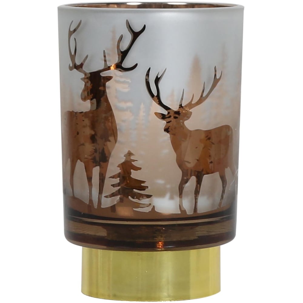 Bronze LED Deer Scene Lamp Image 2