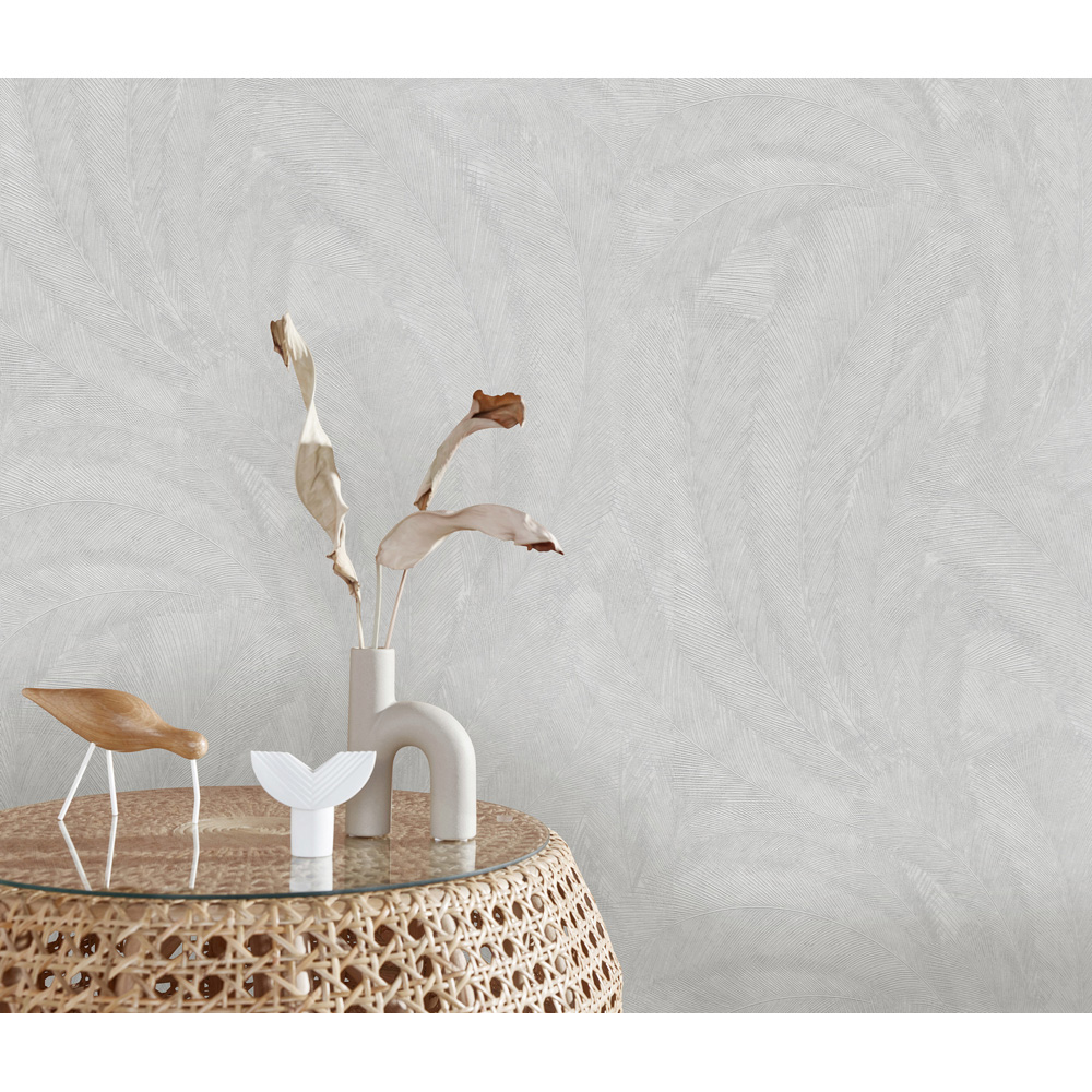 Erismann Elysium Plume Light Grey Wallpaper Image 3