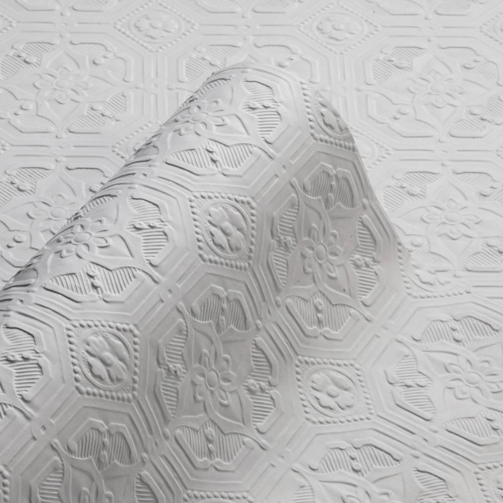Anaglypta Derby Floral Tiled White Wallpaper Image 2