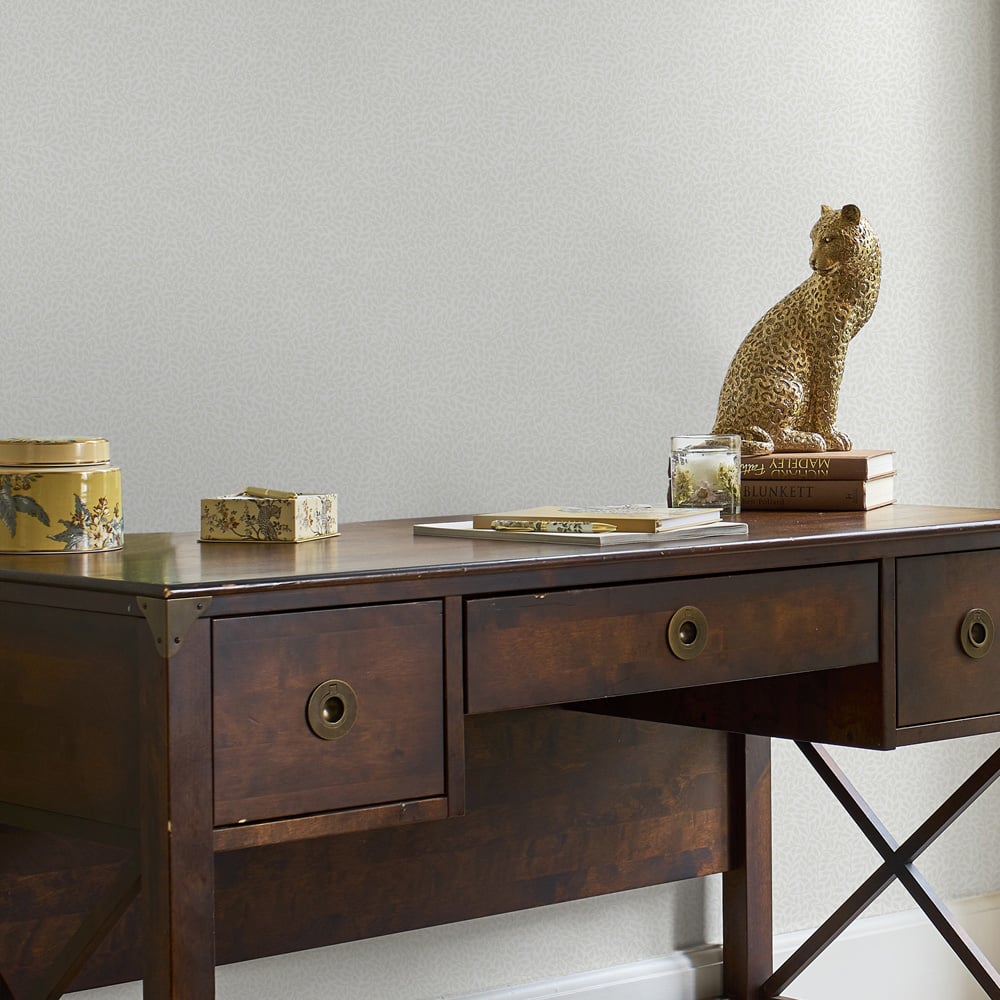 Laura Ashley Little Vines Paintable White Wallpaper Image 3