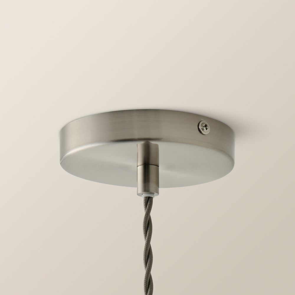 ValueLights Susie Glass Lantern Brushed Chrome Single LED Ceiling Pendant Light Image 3