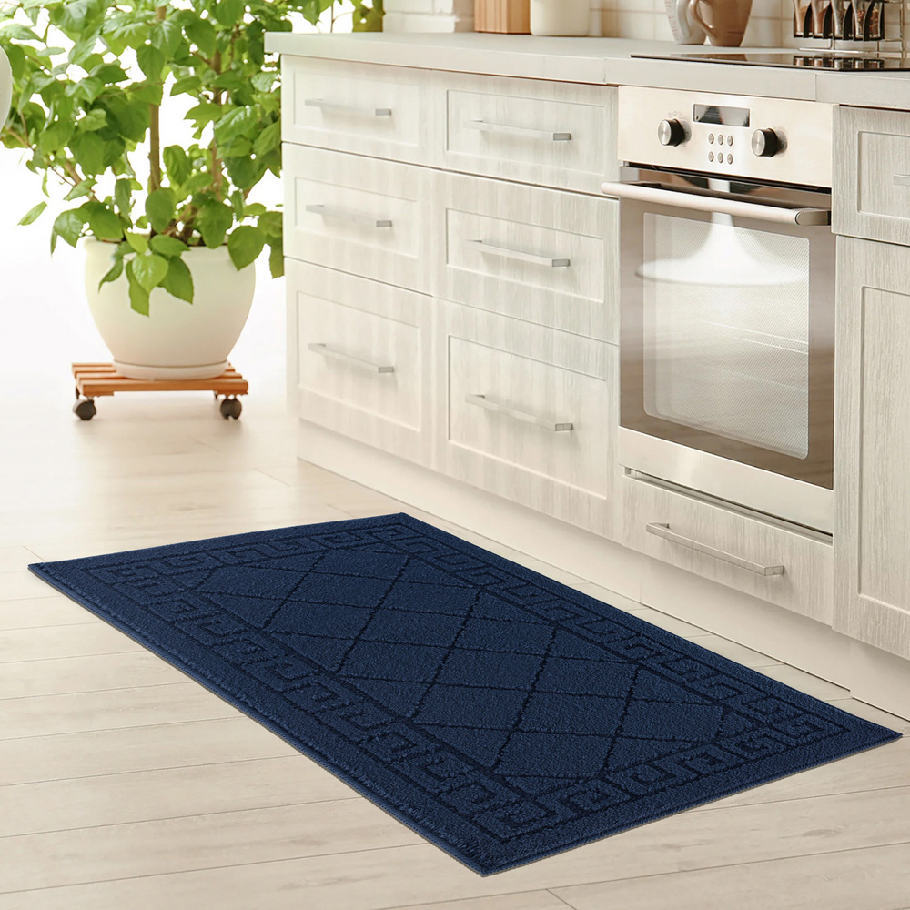 Smart Living Tribela Navy Gel Back Non-Slip Mat 60 x 220cm Image 3