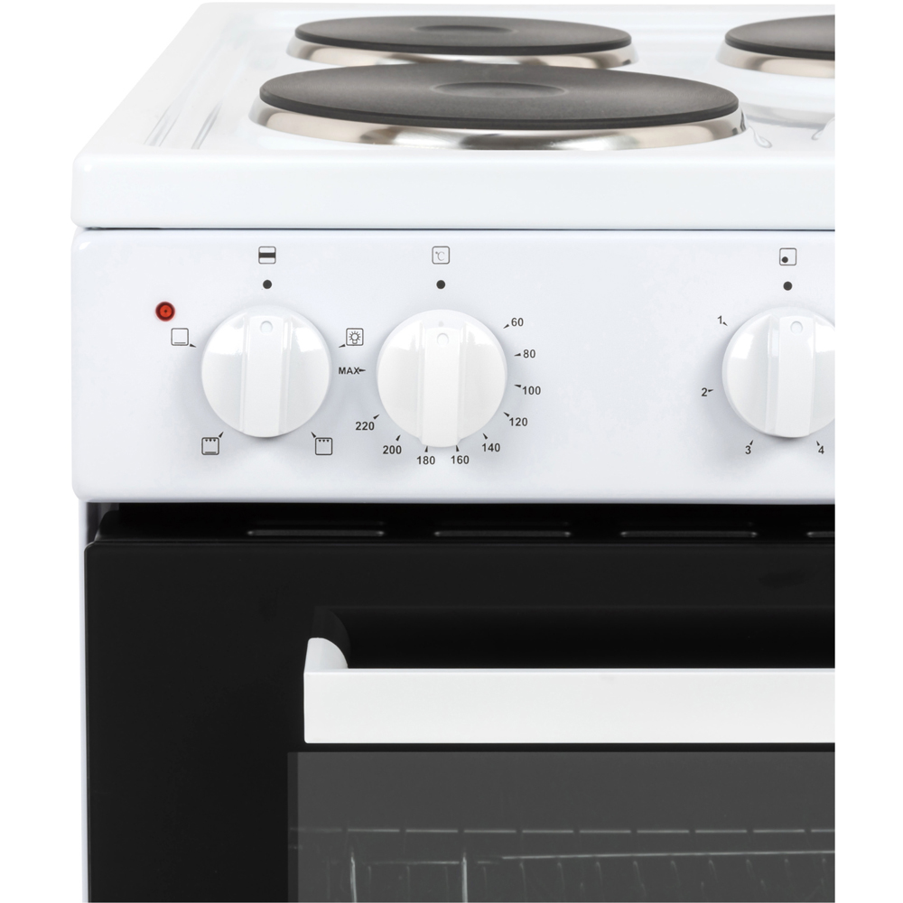 Willow Appliances WE50SSW White Single Cavity 62L Oven Electric Cooker with 4 Burner Image 7
