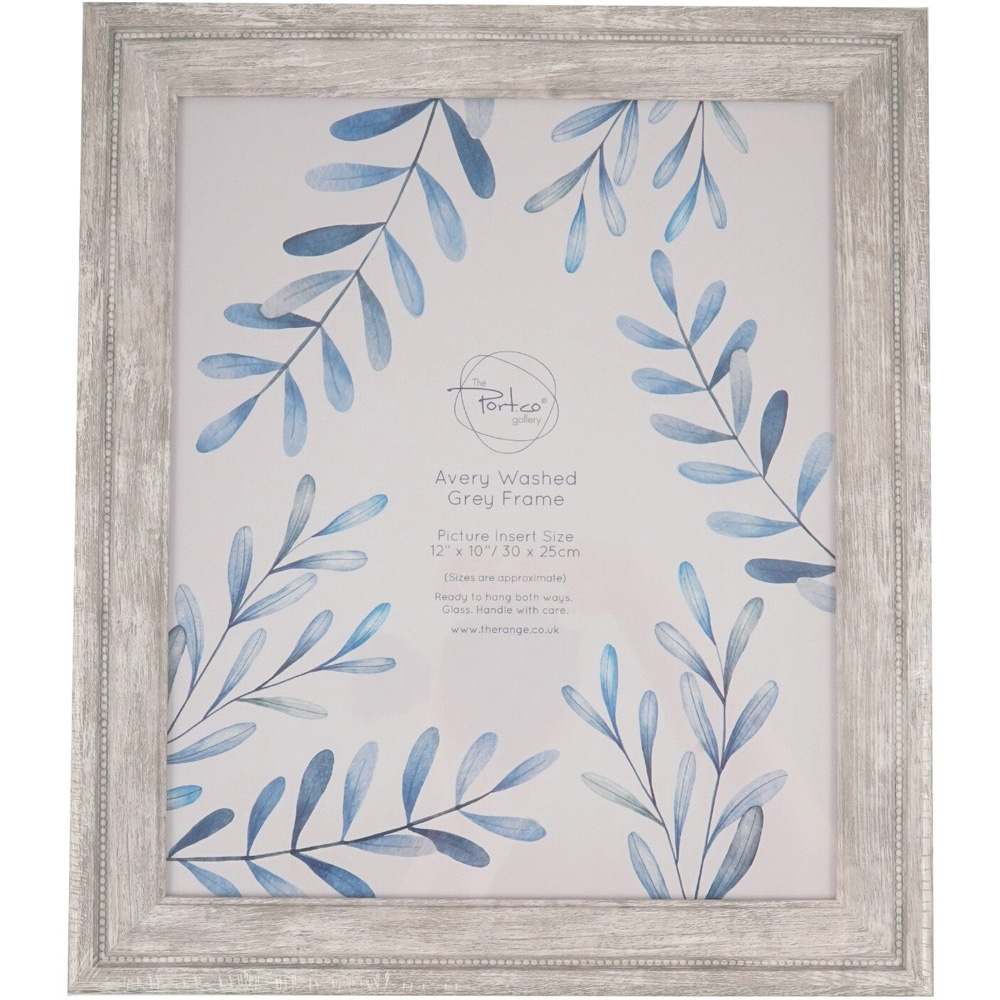 The Port. Co Gallery Avery Washed Grey Photo Frame 12 x 10 inch Image