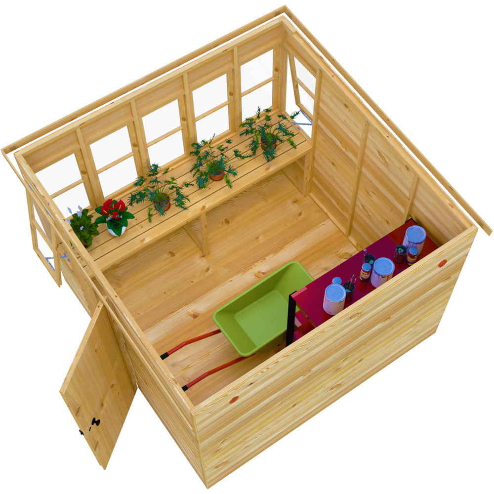 Shire 8 x 8ft Shiplap Style B Sun Pent Shed Image 5