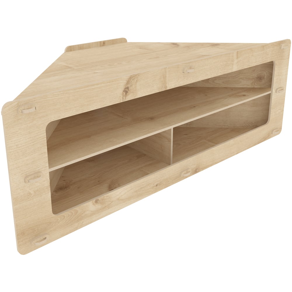 Decorotika Sala 3 Shelf Corner Floating MDF TV Unit Image 2