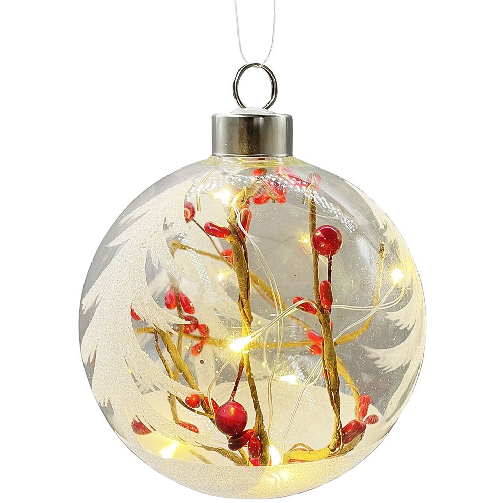 Candy Cane Lane LED White Tree and Berry Bauble Image 3