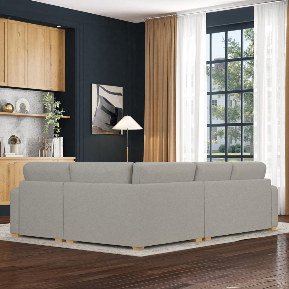 Theadford 3 Seater Venice Mink Fixed Back Right Hand Corner Sofa Image 6