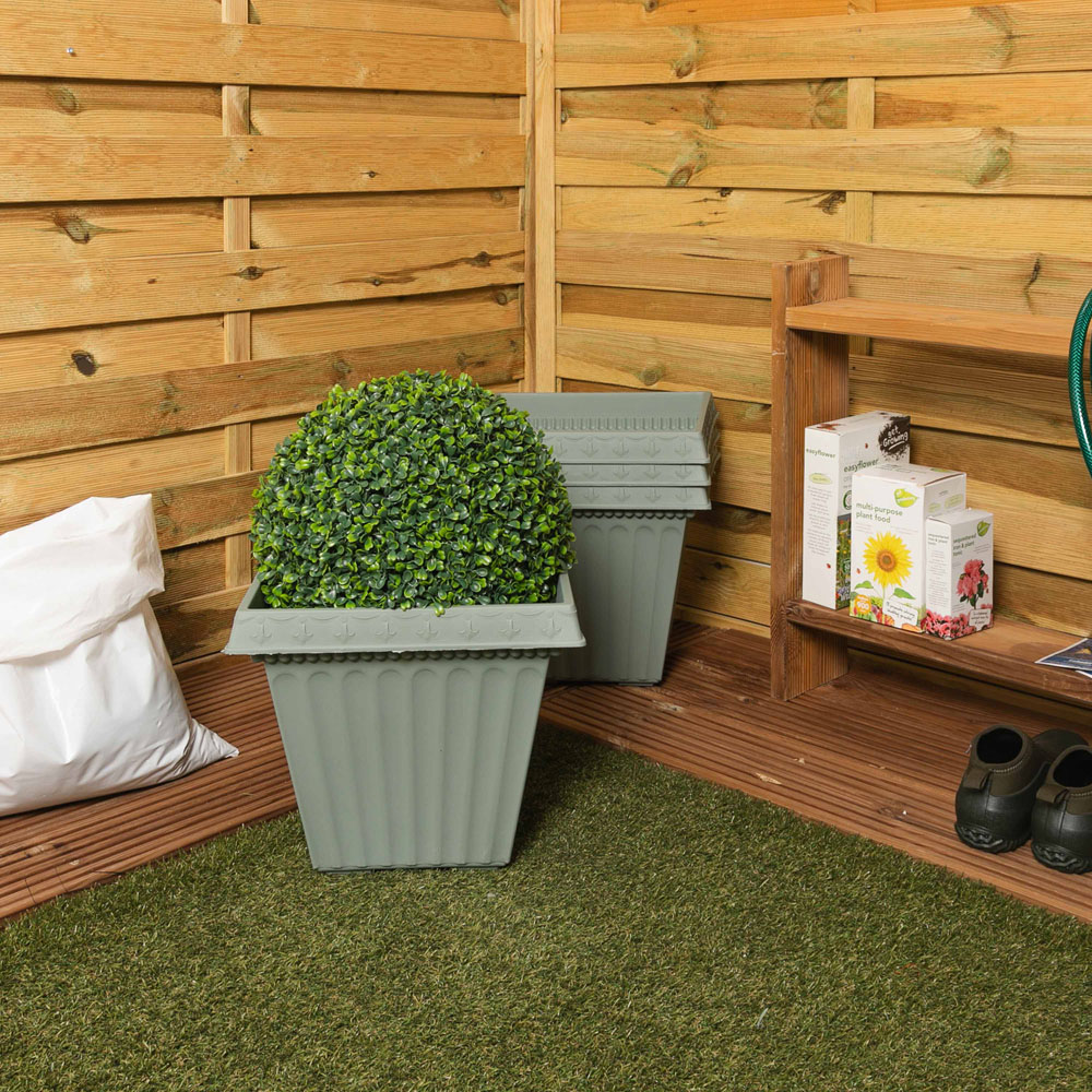 Wham Etruscan Milieu Green Square Planter H220 35cm 4 Pack Image 2