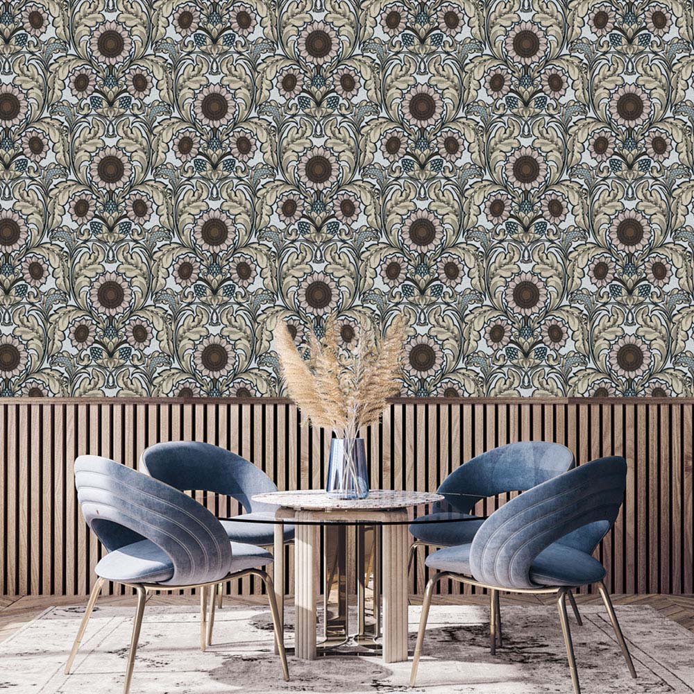 Galerie Llewelyn-Bowen Off The Wall Floral Pink Wallpaper Image 2