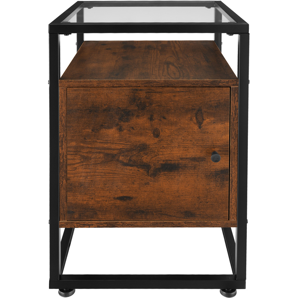 tectake Dudley 3 Shelf Dark Wood Nightstand Image 3