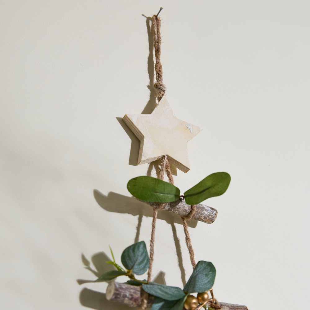 Dibor Mistletoe Leaves and Berries Christmas Tree Ladder Decoration 88cm Image 4