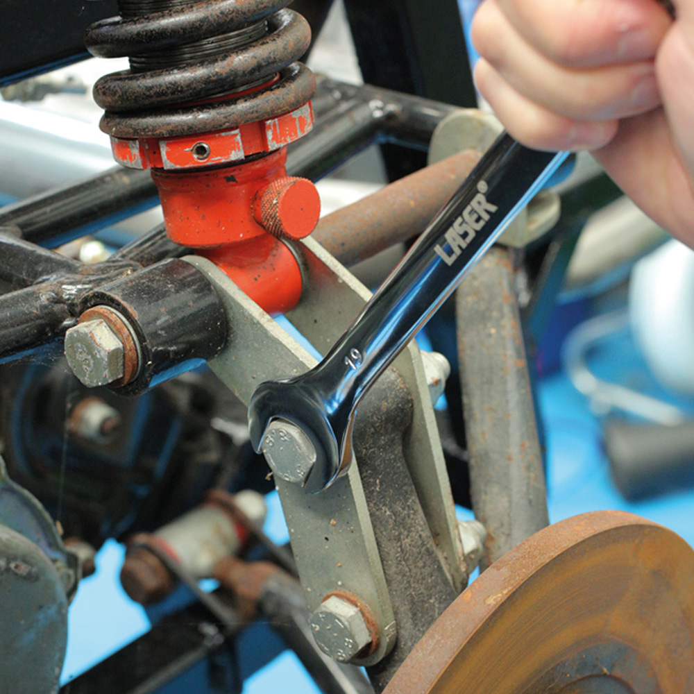 Laser 25 Piece 6-32mm Polished Finish Bi-Hex Combination Spanner Set Image 2