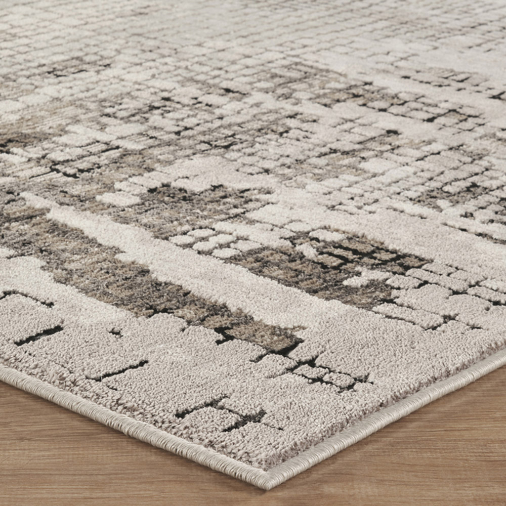 Mayfair Living Room Area Rug Metallic Sheen Contemporary Modern Croc Design - Grey 160cm x 230cm Image 4