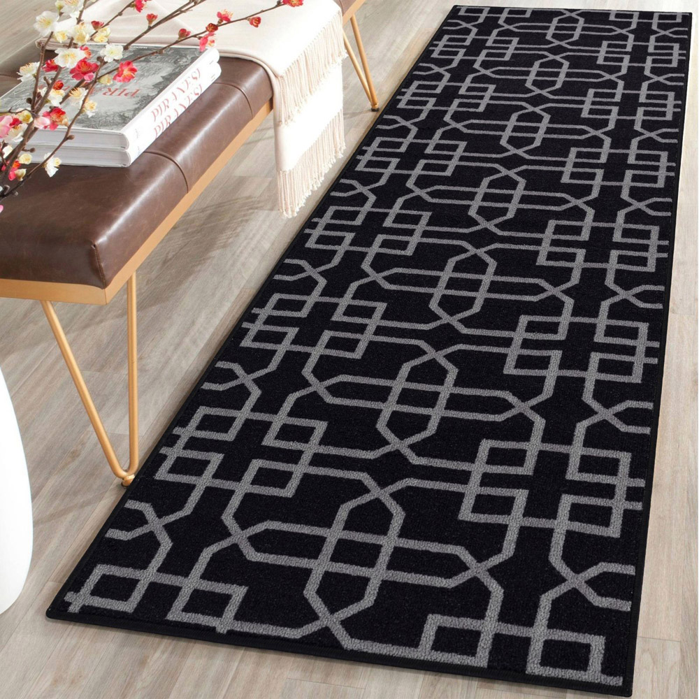 Smart Living Siam Black and Grey Gel Back Non-Slip Mat 67 x 220cm Image 2