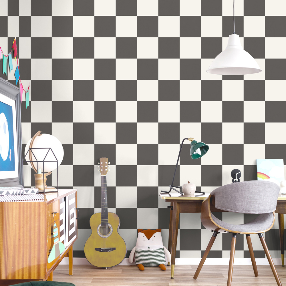 Holden Decor Check This Out Charcoal Wallpaper Image 3