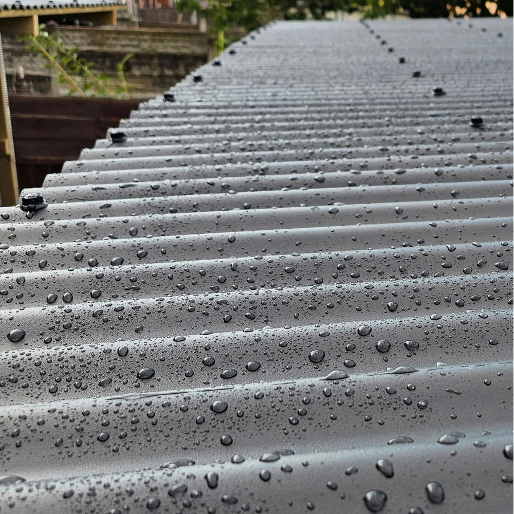 TG Crafters CorruPlast PVC Opaque Black Corrugated Roof Sheet 800 x 1530mm 5 Pack Image 2