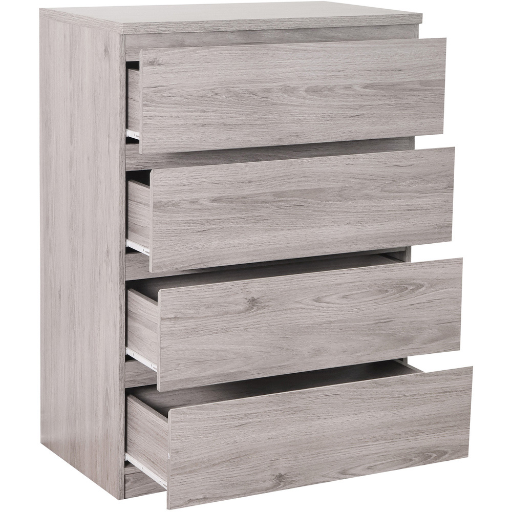 Julian Bowen Jupiter 4 Drawer Grey Oak Chest of Drawers Image 4