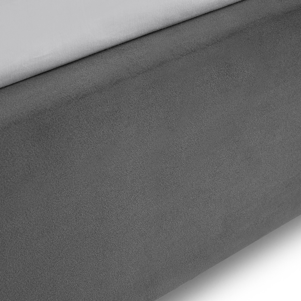 Julian Bowen Rosa Double Grey Velvet Bed in a Box Image 7