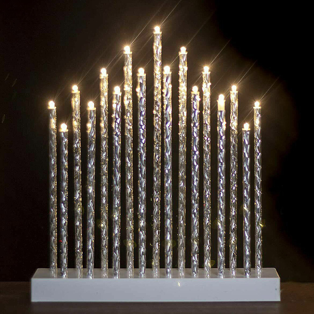 Marco Paul 17 LED Shiny Aluminium Candle Bridge Image 3