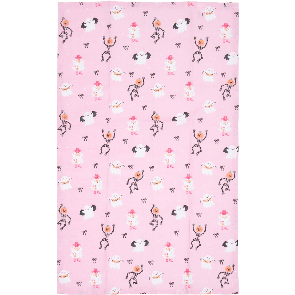 Pack of 3 Halloween Print Tea Towels Pink Image 4