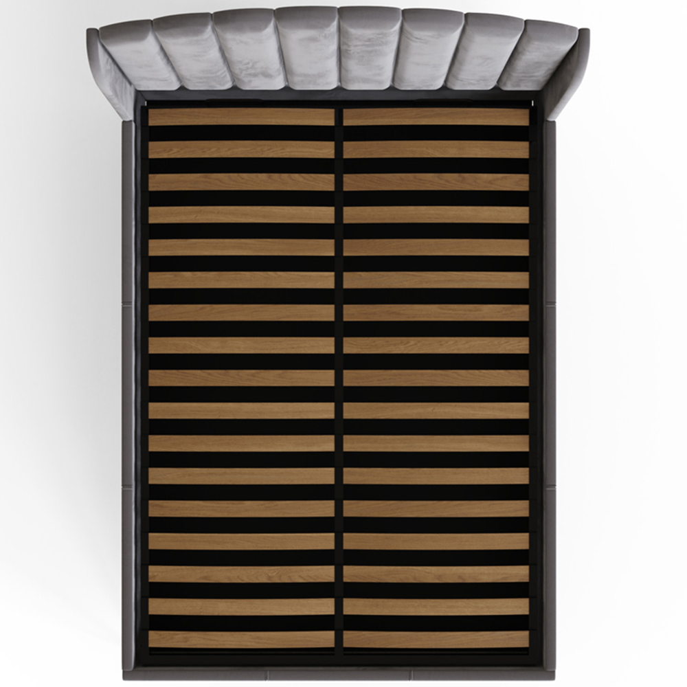 GFW Pettine King Size Grey End Lift Ottoman Bed Image 7