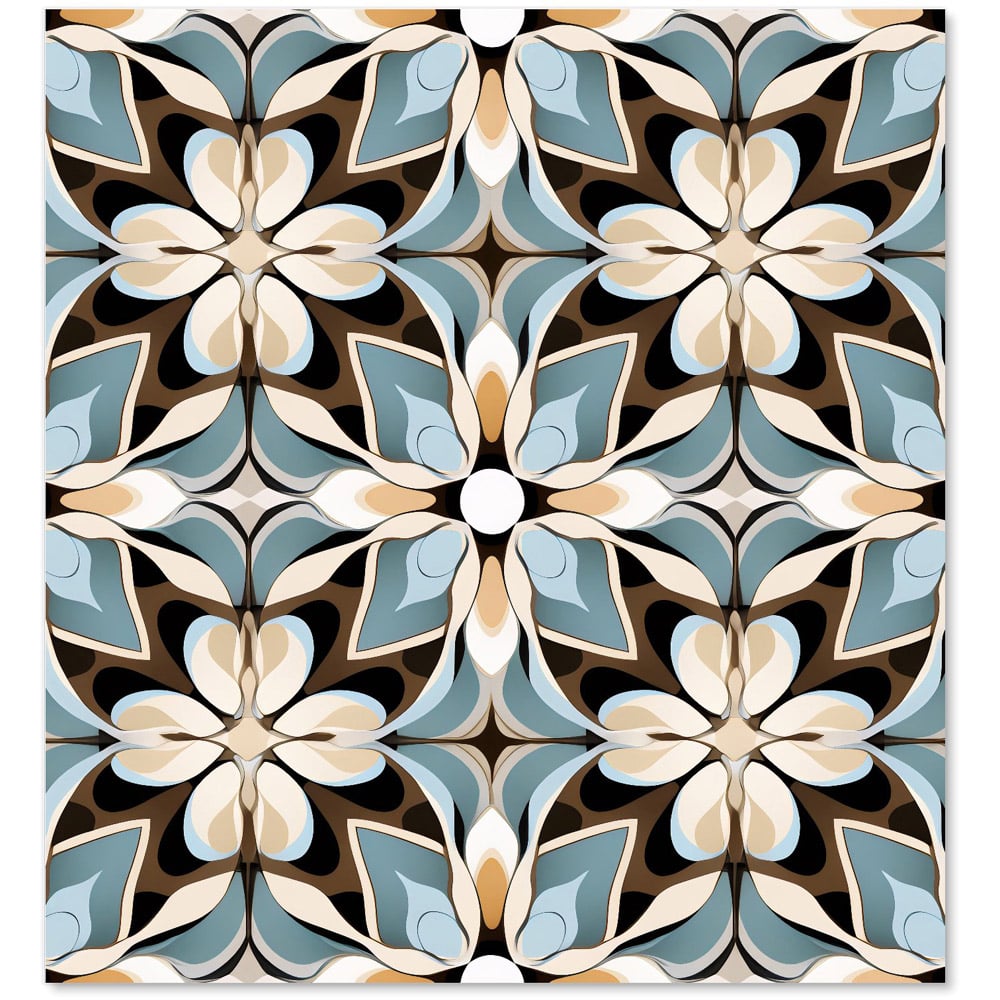 Warren Reed Designer Beige and Brown Abstract Pattern Glass Kitchen Splashback 65 x 60cm Image 2