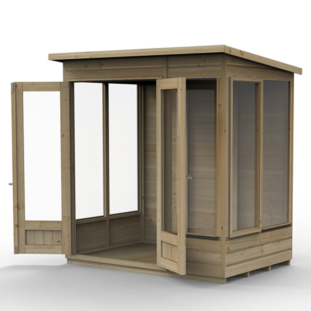 Forest Garden Beckwood 6 x 4ft Single Opening Shiplap Pent Summerhouse Image 3