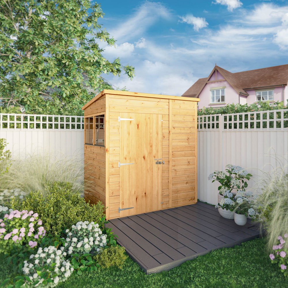 Mercia Woodsman 6 x 4ft Shiplap Pent Shed Image 2