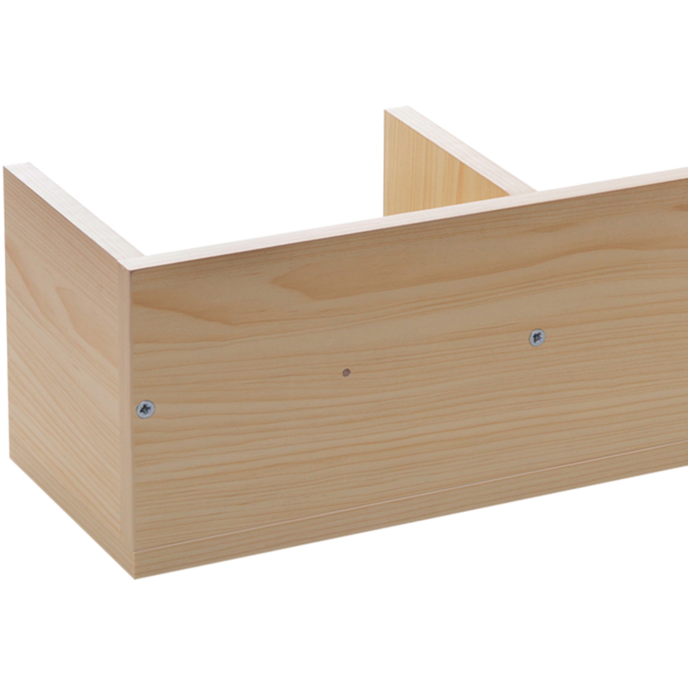 Portland 95cm Natural CD and DVD Wall Mount Storage Shelf Image 4