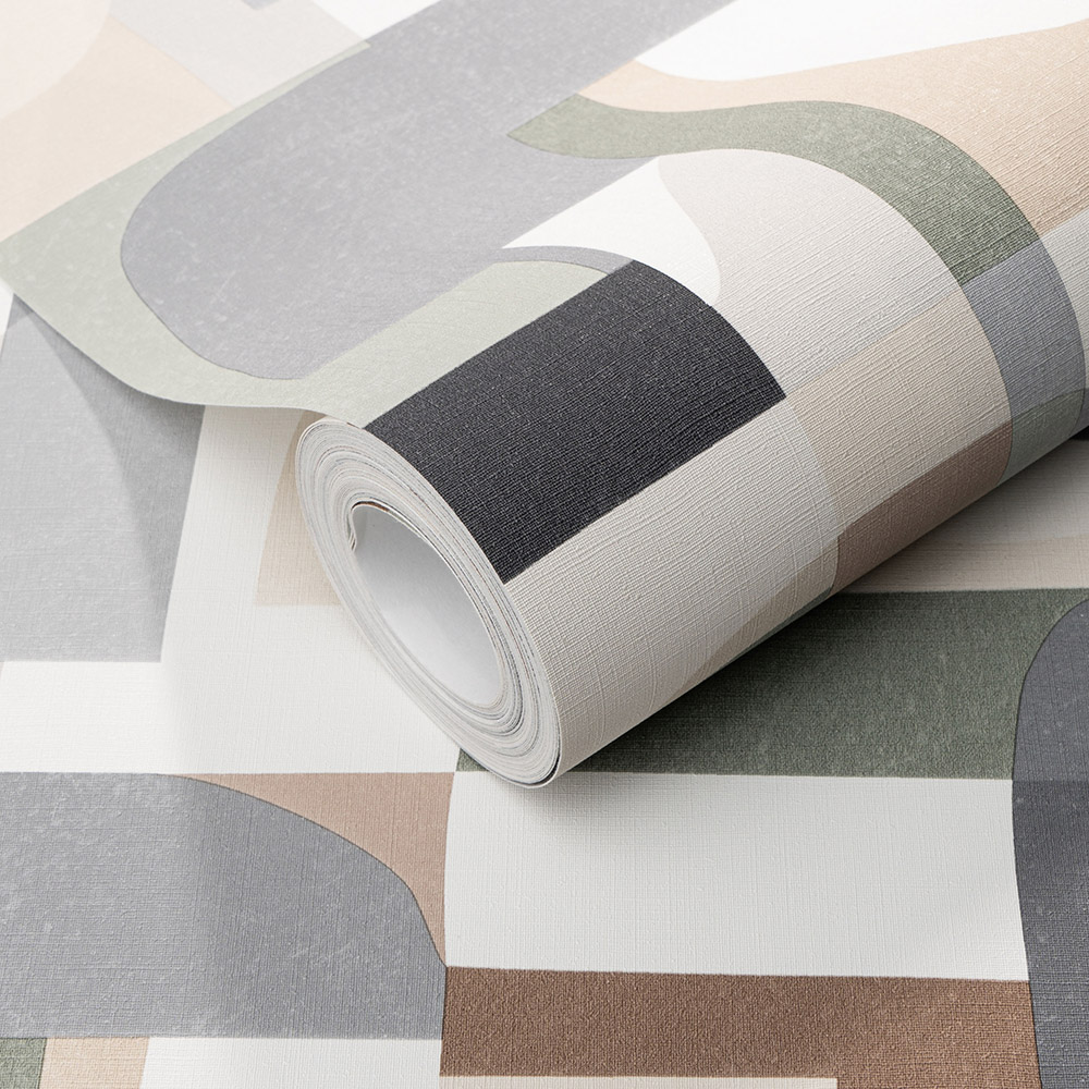 Erismann Fragment Geometric Brown Vinyl Wallpaper Image 3