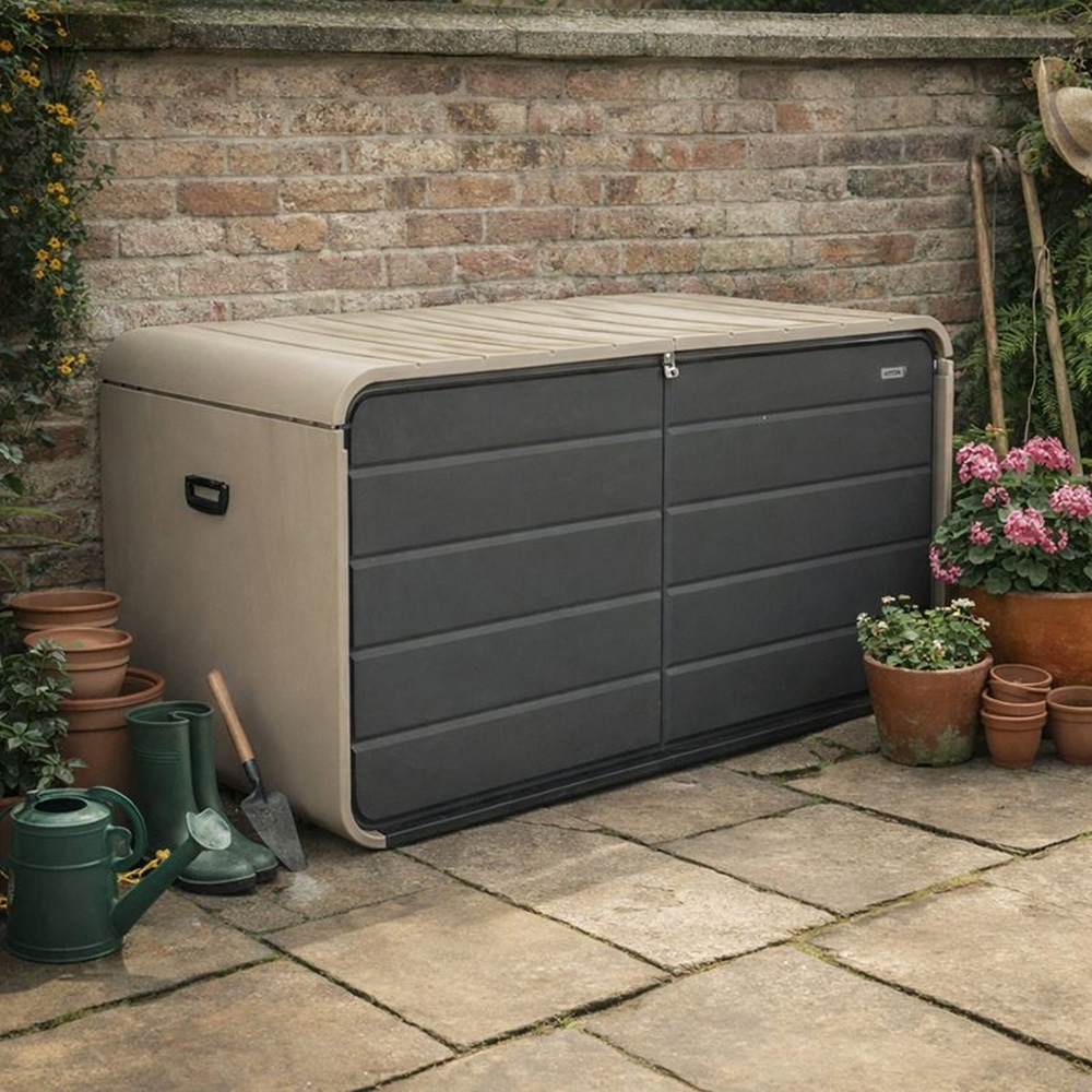Kettler Vault 1200L Taupe Garden Storage Box Image 2