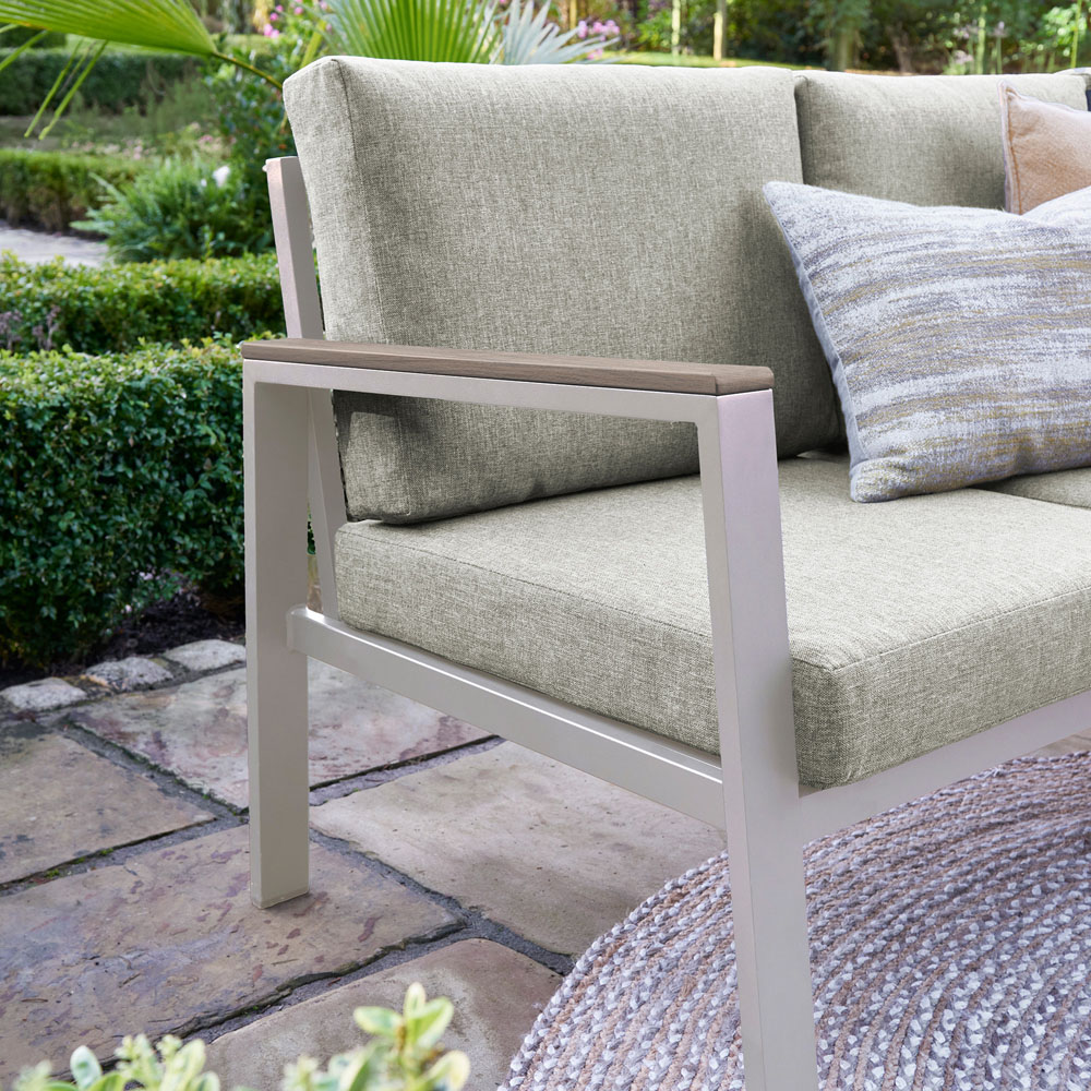 Norfolk Collection Easton Anthracite Beige 5 Seater Outdoor Mini Corner Lounge Set Image 3