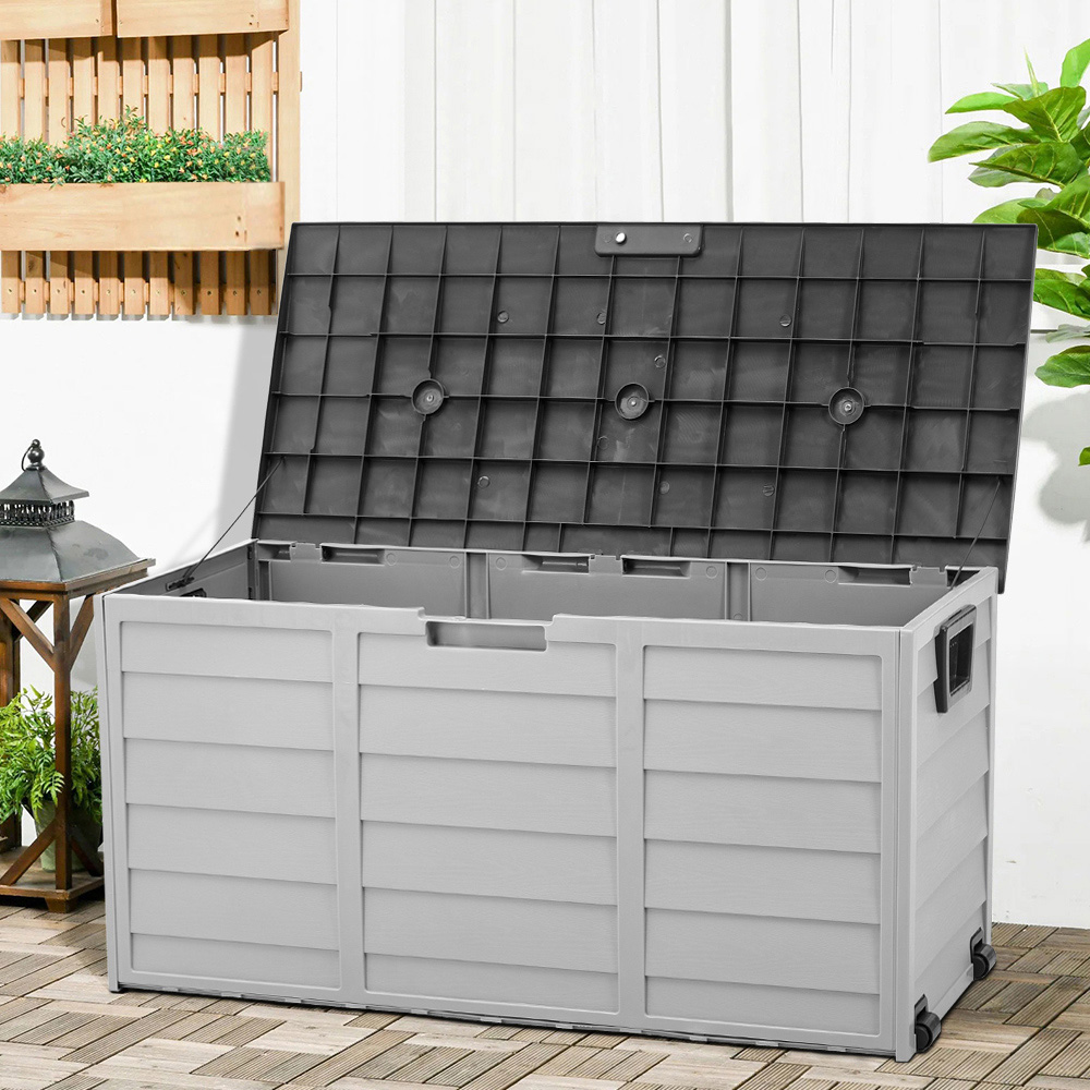 Living and Home 290L Grey Top Garden Storage Box Image 8