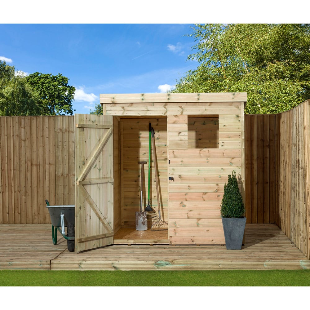 Empire Sheds 1500 5 x 5ft Tongue and Groove Wooden Pent Garden Shed Image 2