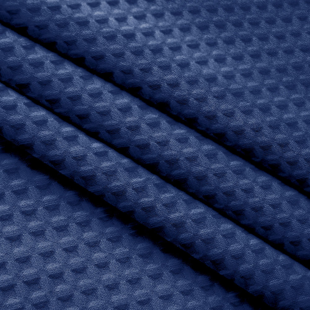 Velosso Waffle Navy Blackout Curtains 137 x 168cm Image 6
