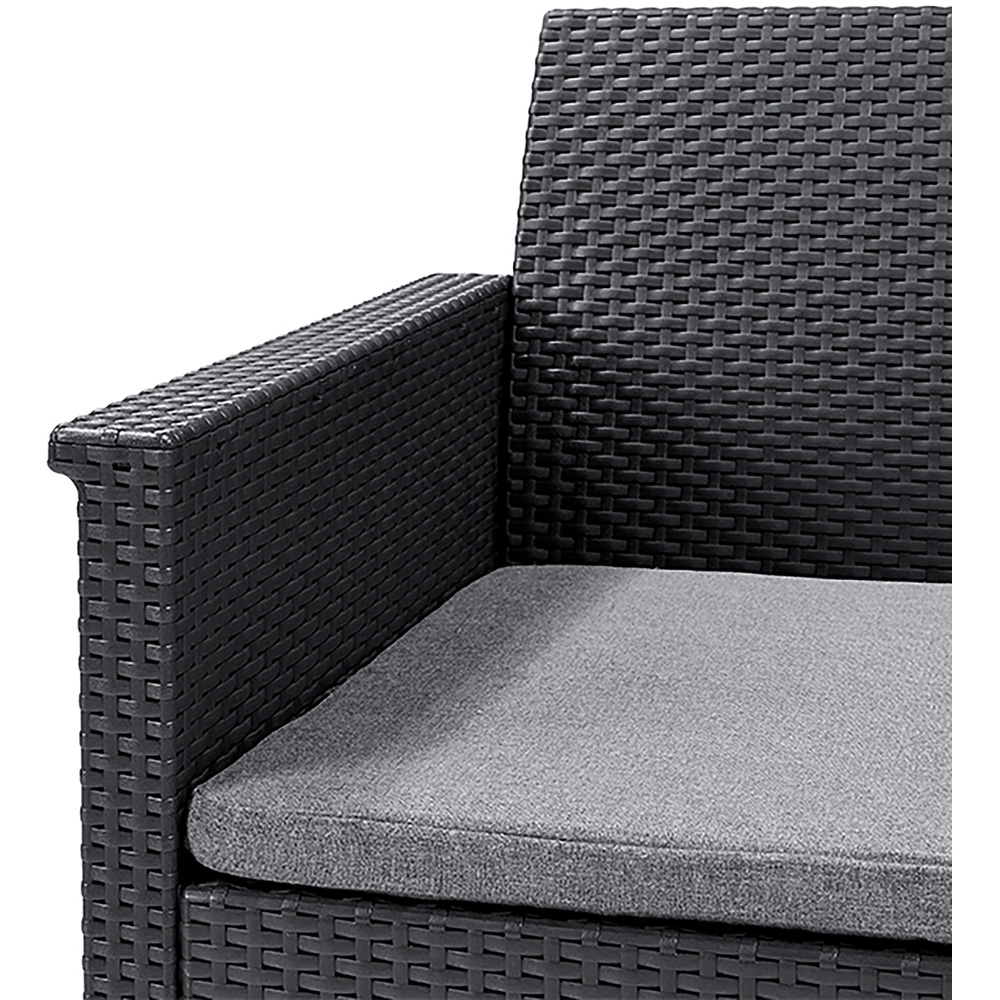 Keter Emma 2 Seater Graphite Balcony Sofa Set Image 3