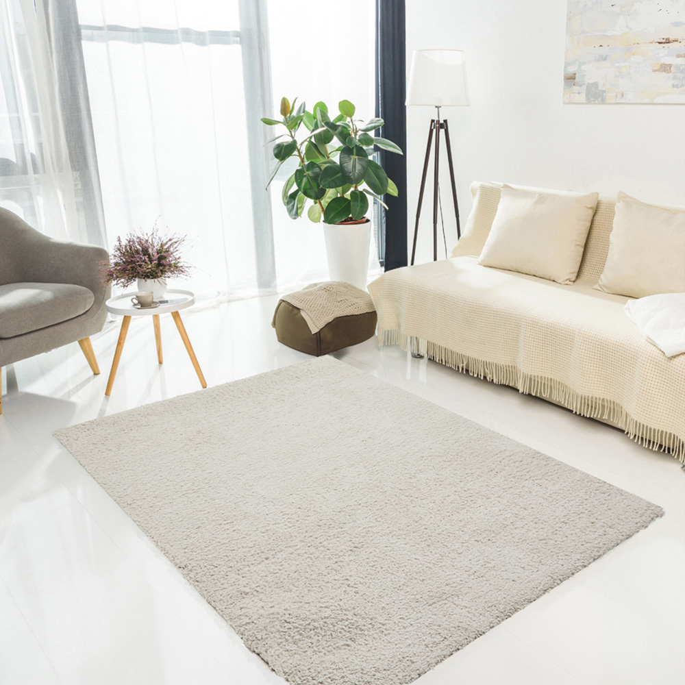 DS Living Cloud Luxe Plain Silver Rug 150 x 210cm Image 2