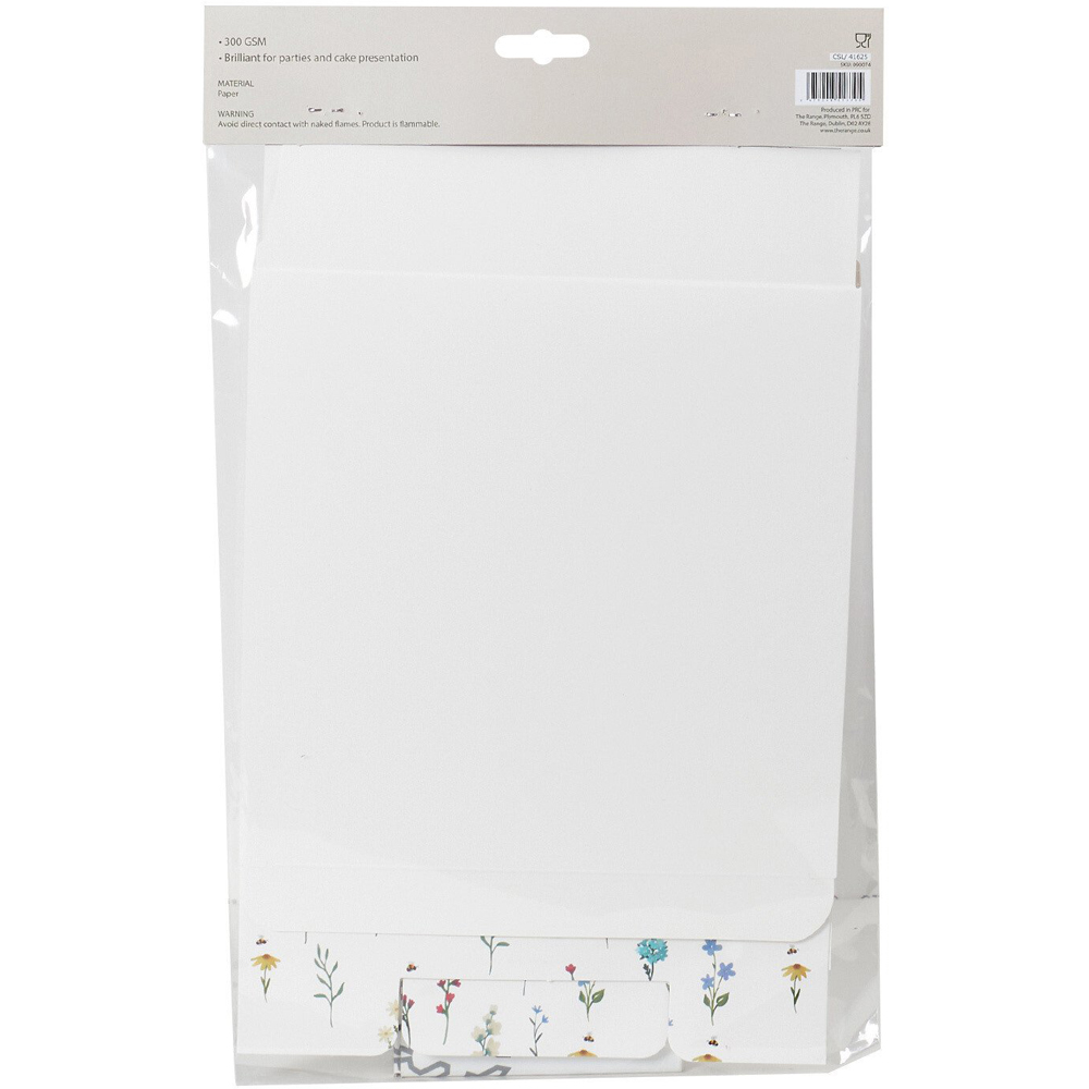 12" Flower Market Cake Box - White Image 4