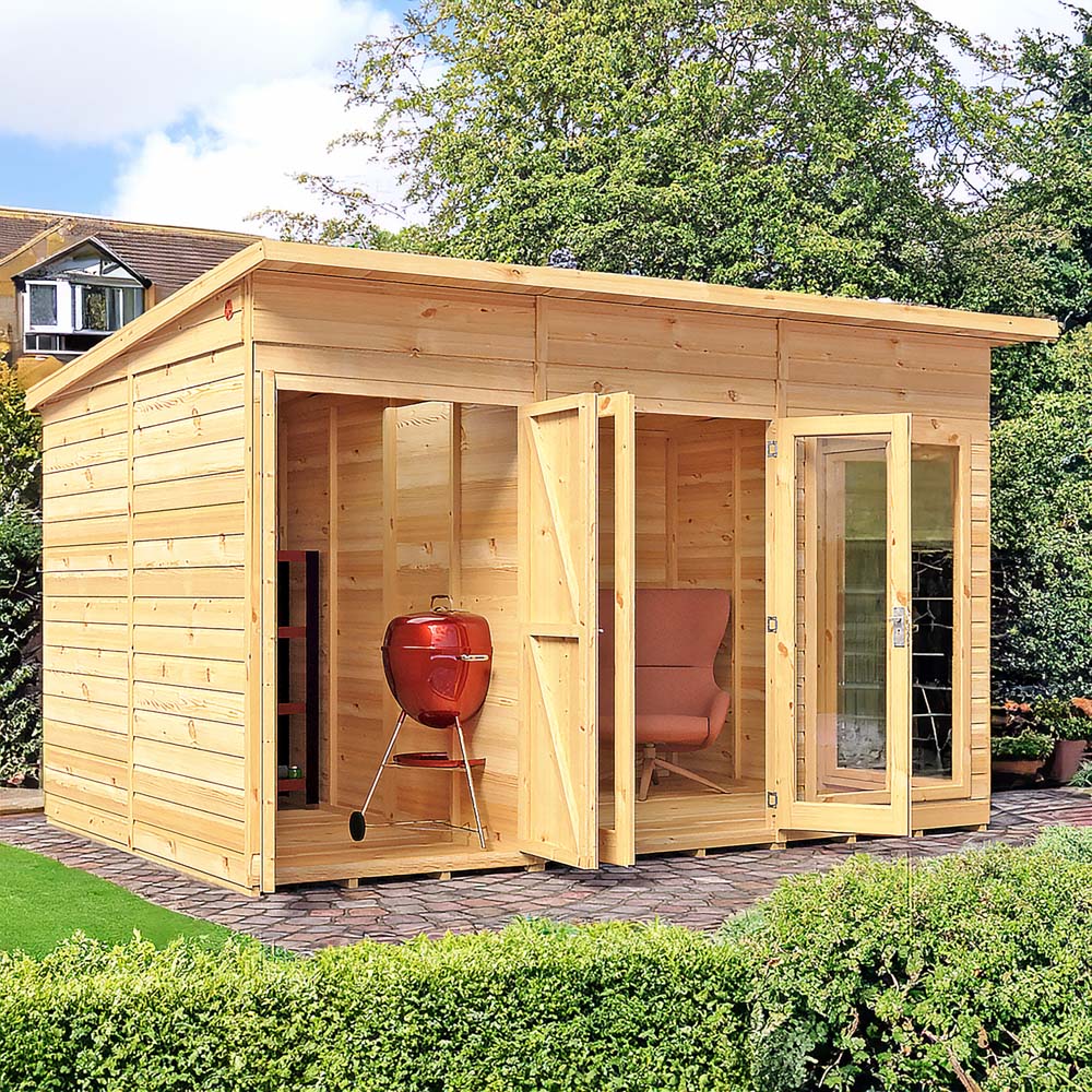 Shire Lela 12 x 8ft Double Door Summerhouse with Storage Image 5
