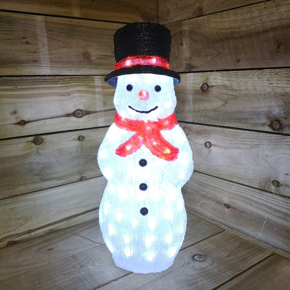 Samuel Alexander Acrylic Snowman LED Outdoor Christmas Decoration Image 6